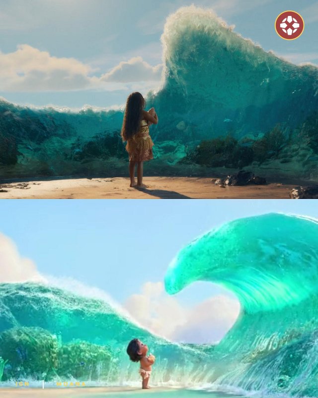 В сети сравнили киноадаптацию &quot;Моаны&quot; с оригинальным мультфильмом 2016 года