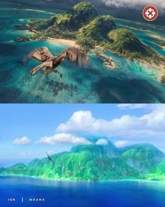 В сети сравнили киноадаптацию &quot;Моаны&quot; с оригинальным мультфильмом 2016 года