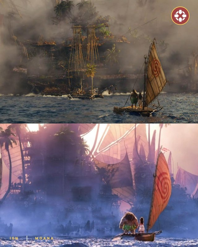 В сети сравнили киноадаптацию &quot;Моаны&quot; с оригинальным мультфильмом 2016 года