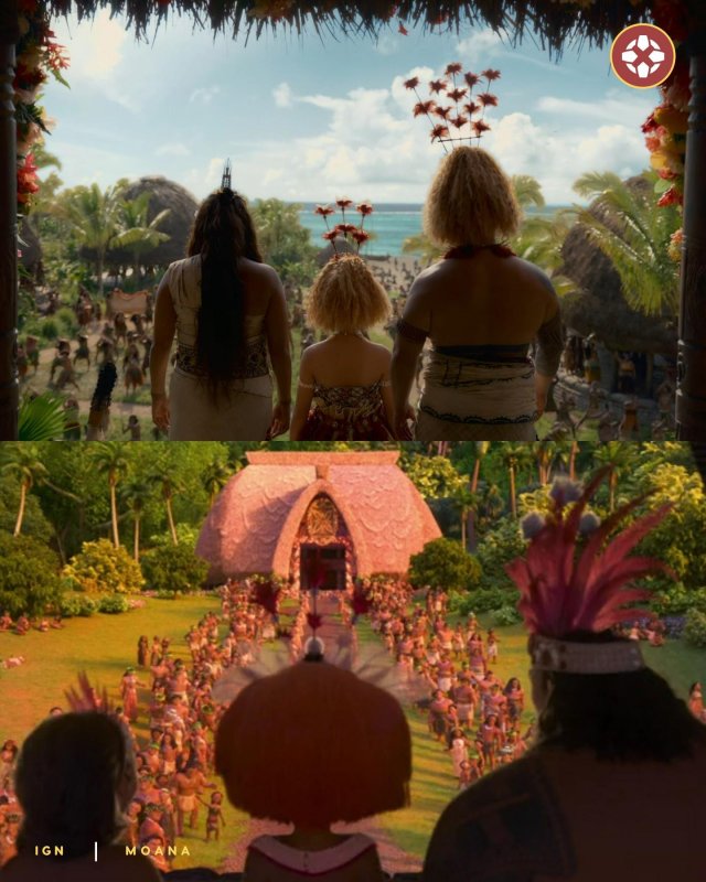 В сети сравнили киноадаптацию &quot;Моаны&quot; с оригинальным мультфильмом 2016 года