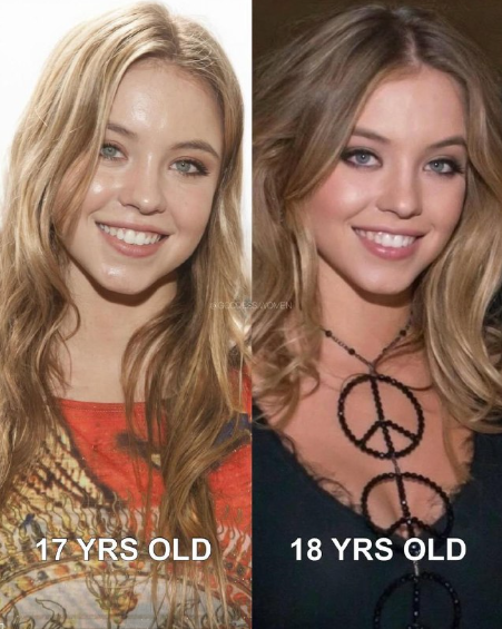 Как менялась актриса Сидни Суини.