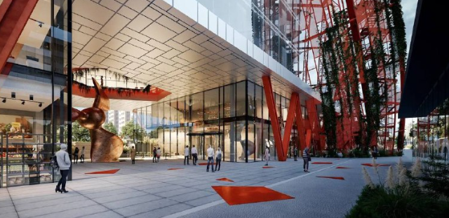 Здание в виде затонувшего корабля