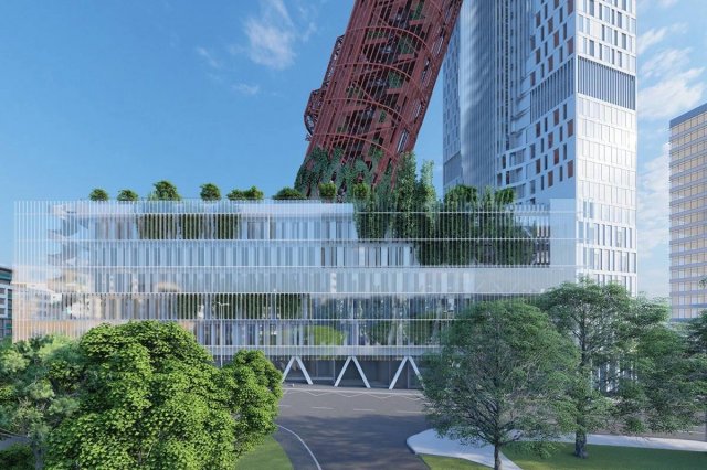 В Праге появится необычный небоскреб Top Tower в видео затонувшего коробля