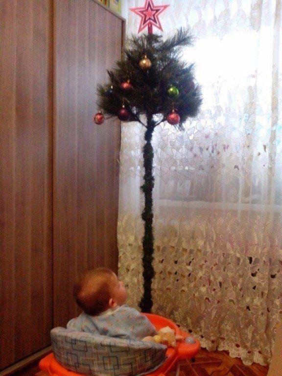 Как выглядели домашние новогодние елки в России 1990-х годов