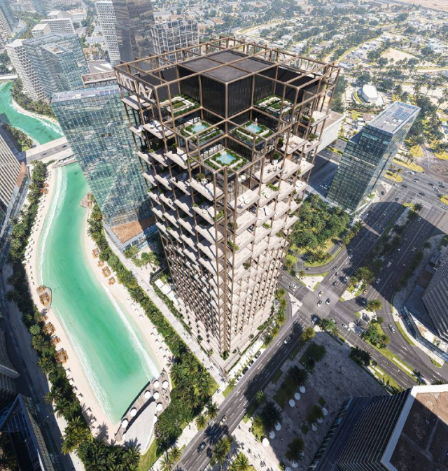 Жилой дом с экзоскелетом