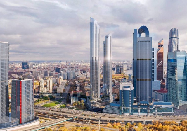 Проект новых небоскребов в Москве