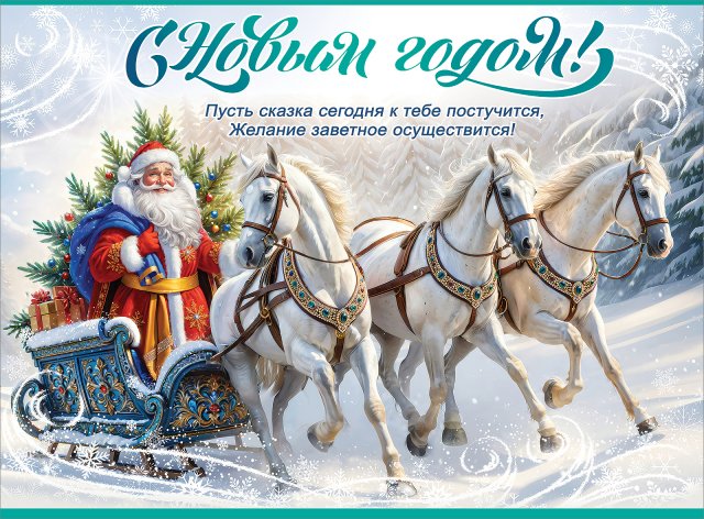 С Новым годом поздравляем - счастья радости желаем