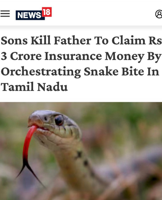 В Индии дети убили своего отца, чтобы получить выплаты.