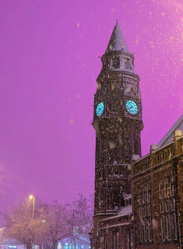 Розовое небо в Бирмингеме