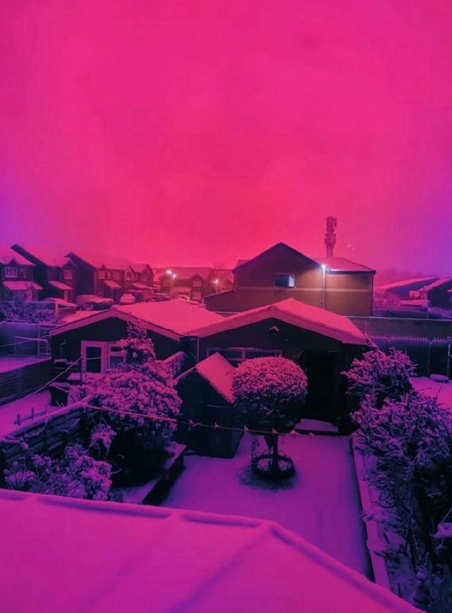 Розовое небо в Бирмингеме