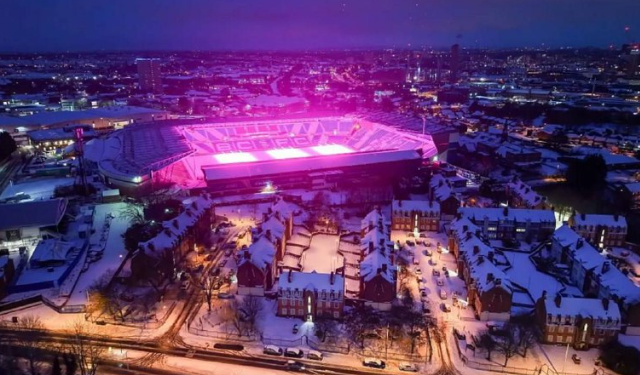 Розовое небо в Бирмингеме