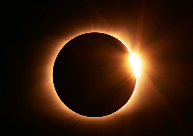 Солнечное затмение с самолета