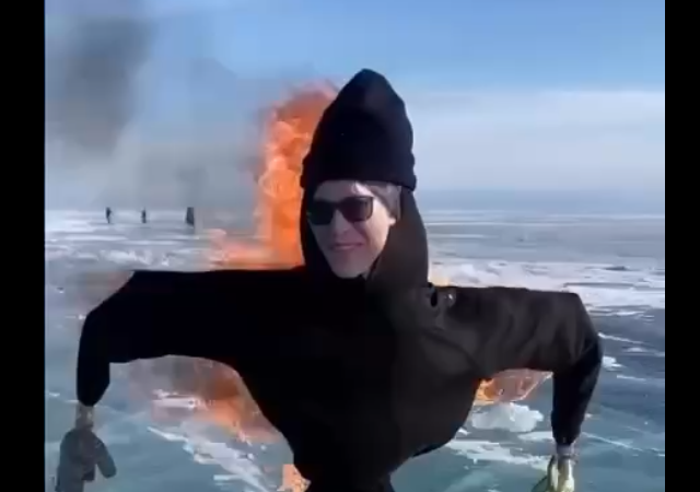 На Байкале сожгли Шамана