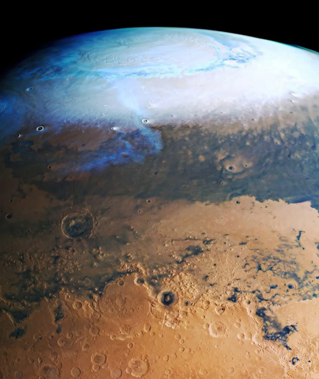 Самый четкий снимок северного полюса на Марсе