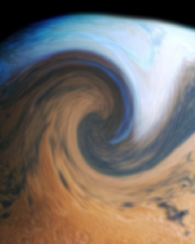 Самый четкий снимок северного полюса на Марсе