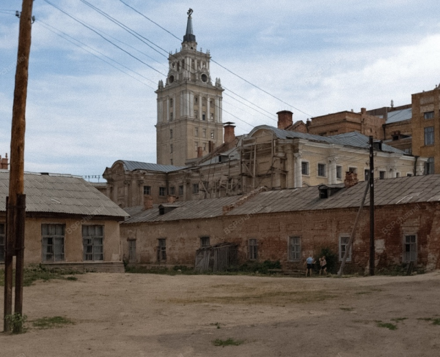Здание ЮВЖД со двора, 1960 год.