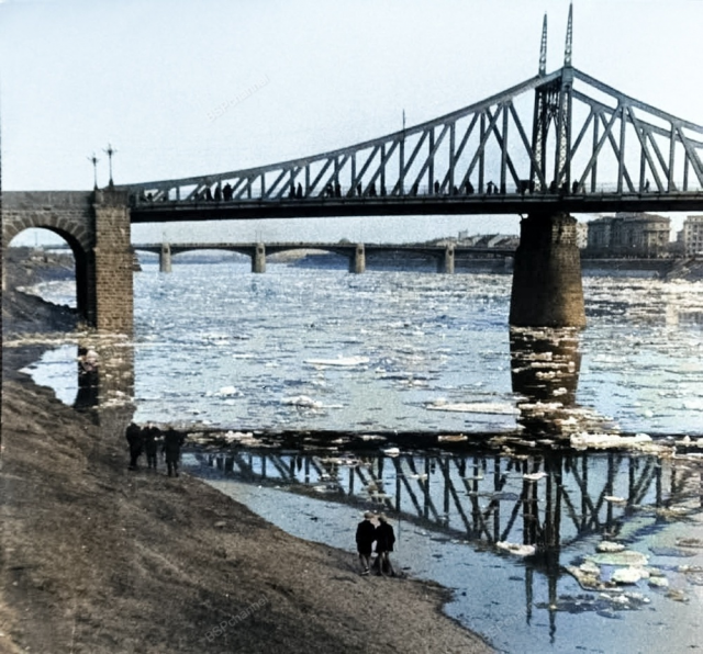 Ледоход. Калинин (Тверь), 1963-1964 год.