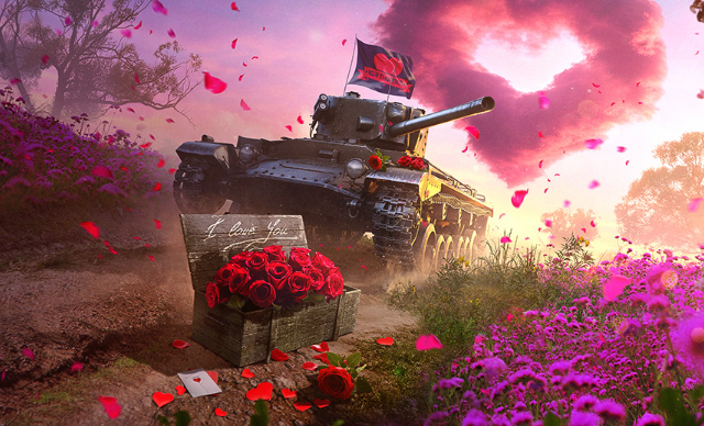 Букет цветов в стиле Мира танков