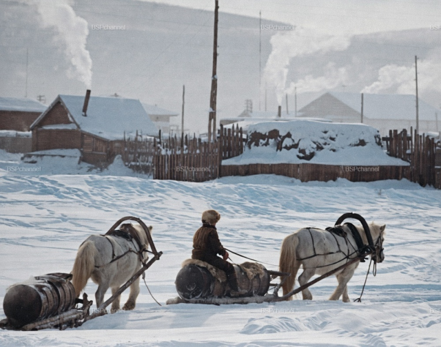 Якутский поселок Оймякон, 1968 год.