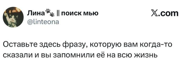 Пользователи соцсети X делятся фразами, которые запомнили на всю жизнь
