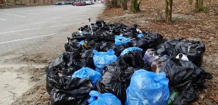 В Зеленограде волонтеры очистили набережную от мусора (5 фото)