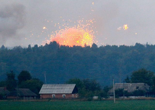 Пожар на складе боеприпасов в Винницкой области