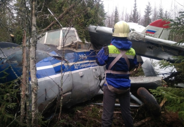 Жесткая посадка Ан-2 в лесу Архангельской области (7 фото)