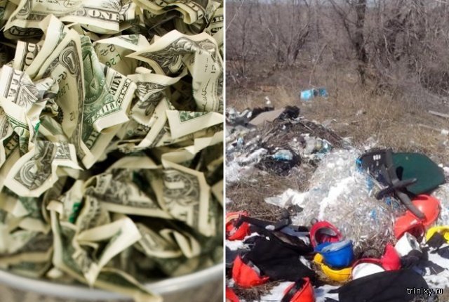 Тюменцы по ошибке выкинули в мусор пакет с миллионами рублей (2 фото)