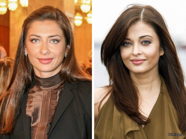Российские и голливудские знаменитости, которые похожи, как близкие родственники (14 фото)