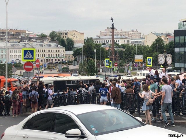 Марш в поддержку Ивана Голунова в Москве. Задержания и столкновения с силовиками (4 фото + 14 видео)