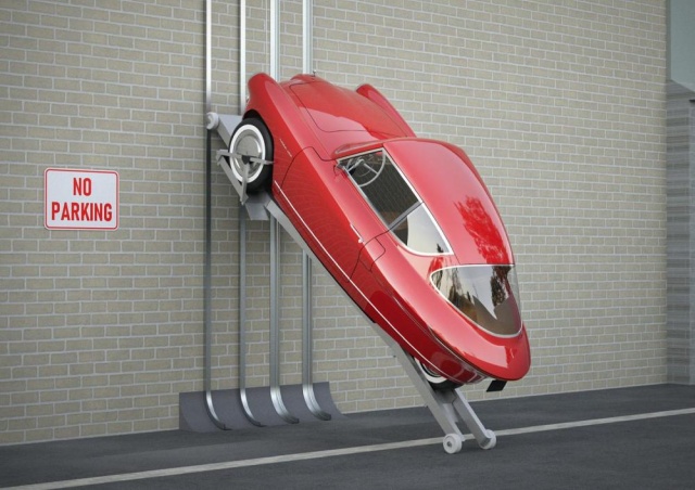 Автомобиль, который можно "припарковать" на стене (5 фото)