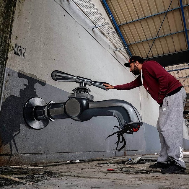 Невероятно реалистичные 3D-граффити от художника из Португалии (22 фото)