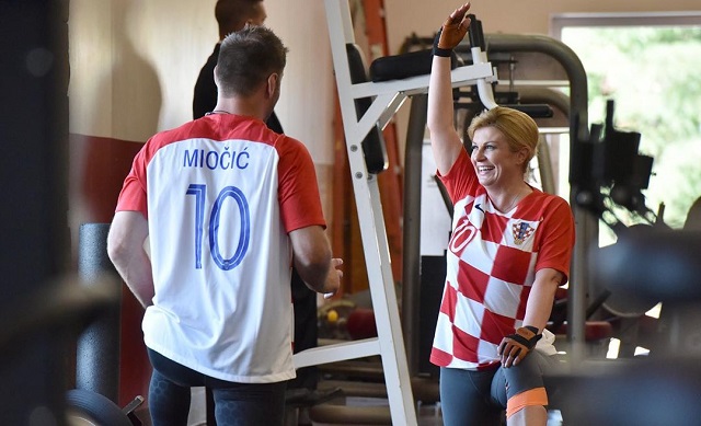 Чемпион UFC Стипе Миочич провел тренировку с президентом Хорватии (6 фото)