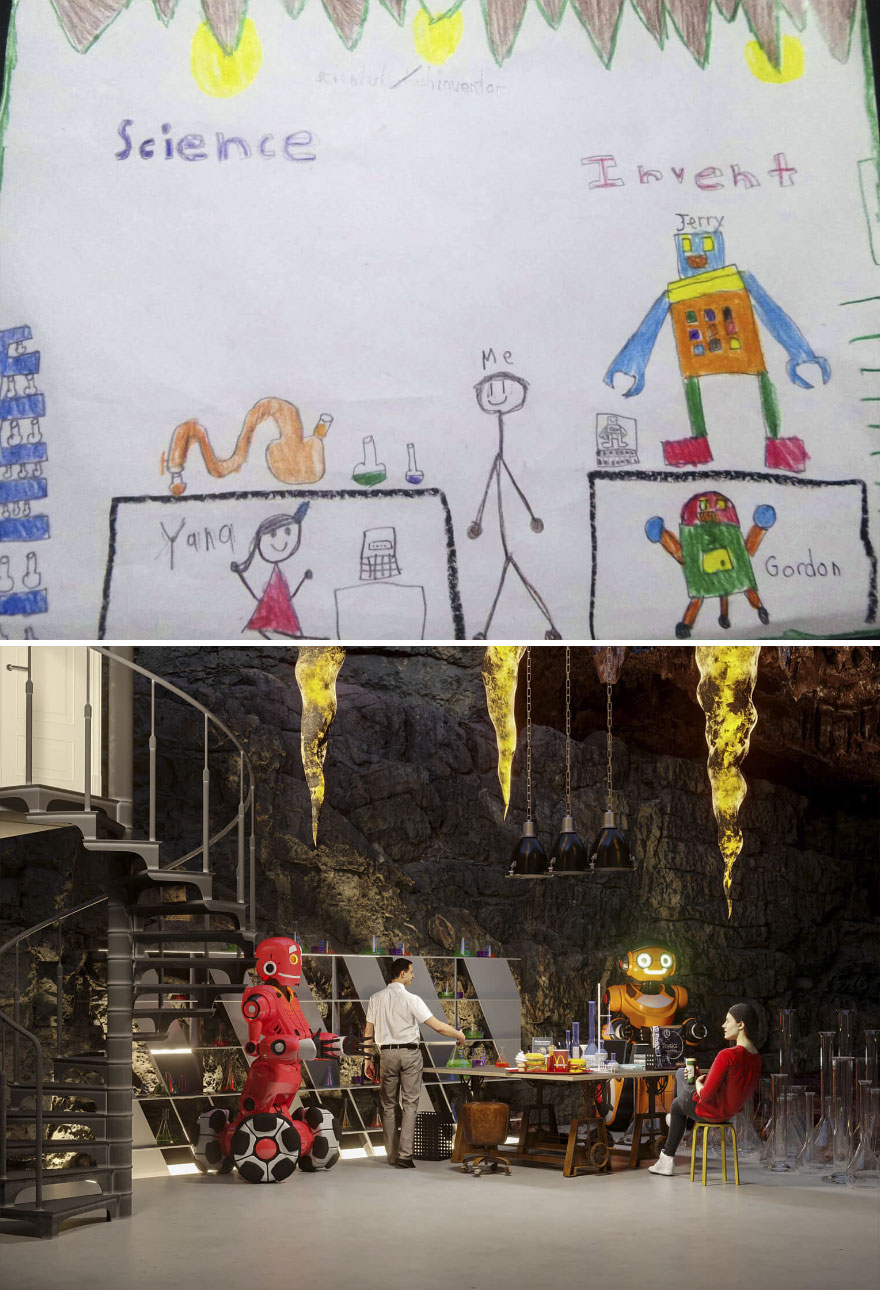 Дети нарисовали работу мечты, а художники сделали визуализацию (14 фото)