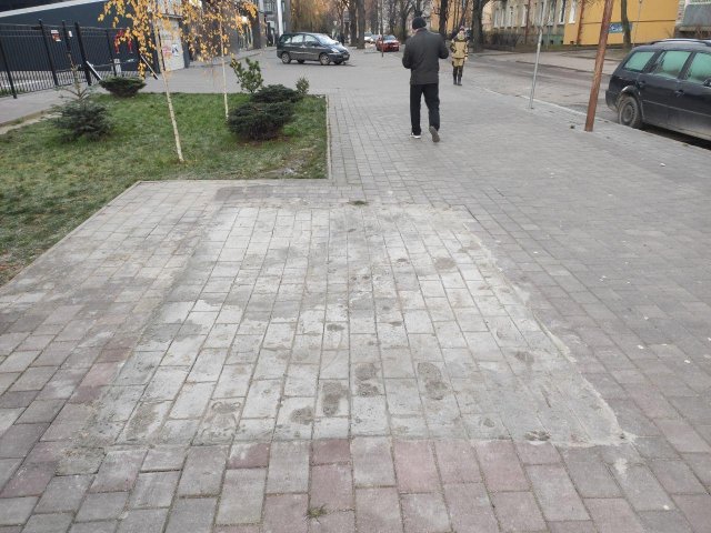 В Калининграде нашли инновационный способ укладки тротуарной плитки  (3 фото)