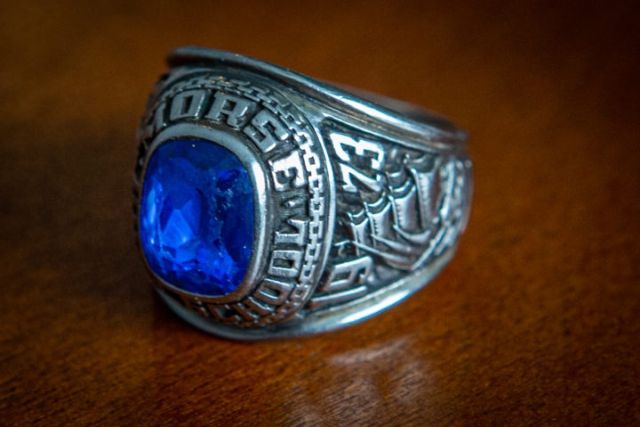 кольцо с синим камнем