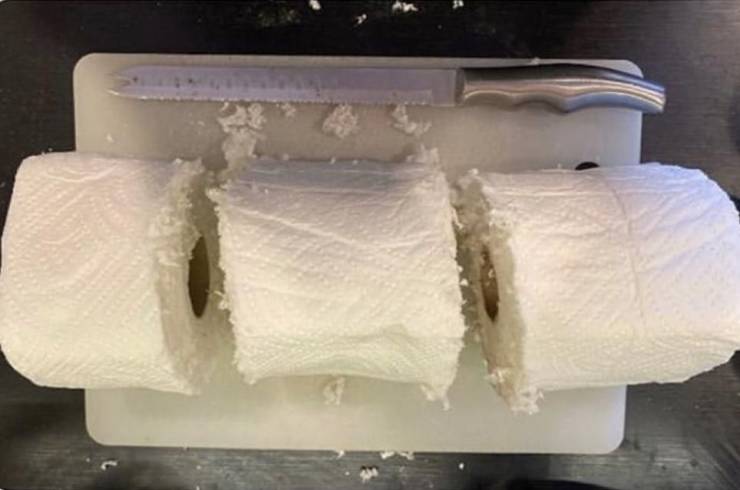 Туалетная бумага из кухонных полотенец
