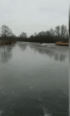 На коньках по озеру