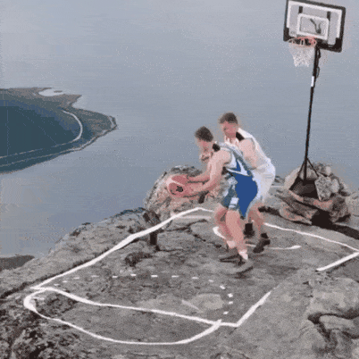 Баскетбол на вершине горы