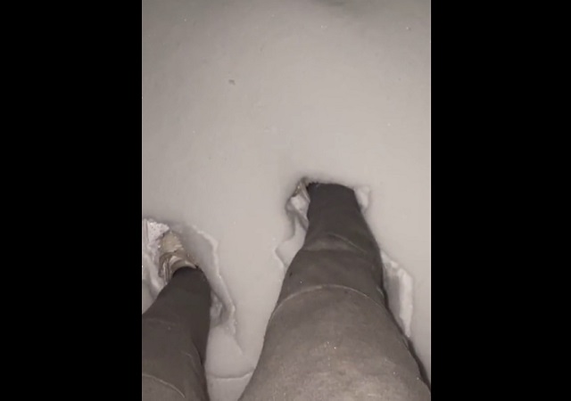 ноги в снегу