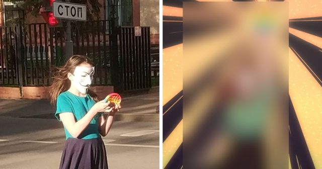 Девочка в маске Гая Фокса и с поп-ит в руках вдохновила художников из соцсетей