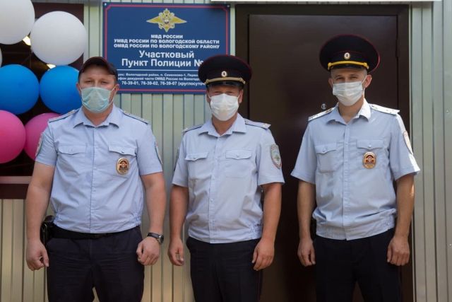 Отделение полиции в контейнере из профнастила в Вологодской области
