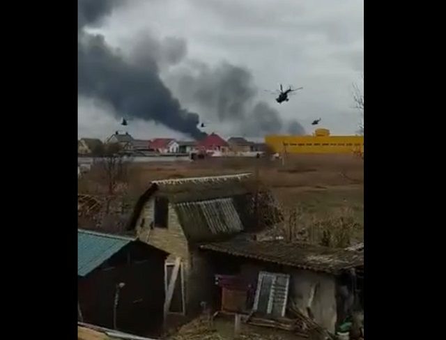 Под Киевом замечены боевые вертолеты