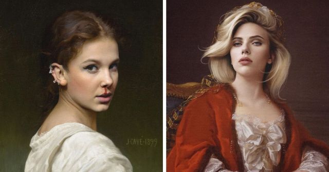 Портреты знаменитостей в стиле картин живописцев прошлого века