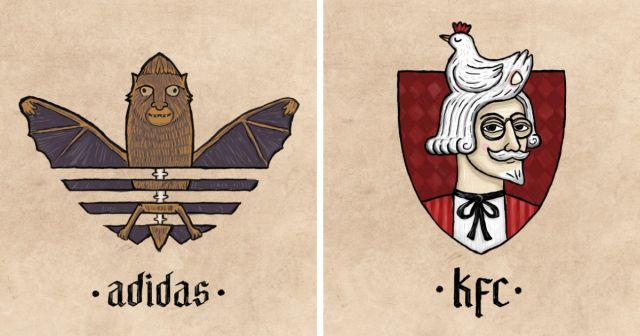 Если бы логотипы известных компаний рисовали средневековые художники