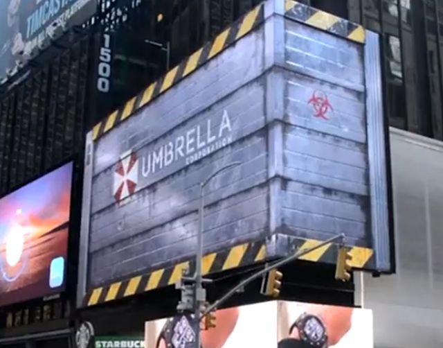реклама сериала Resident Evil в Нью-Йорке