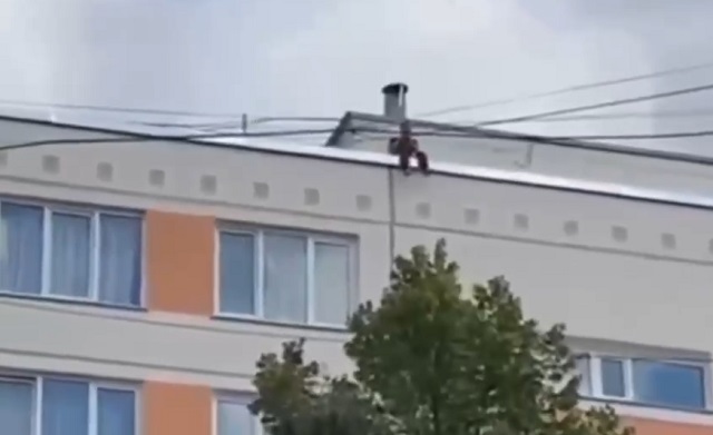 парень на крыше