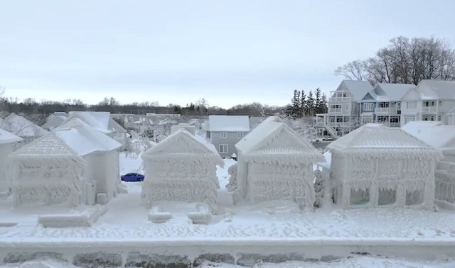 Дома в Канаде, по которым прошелся сильнейший зимний шторм
