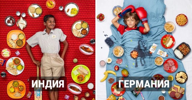 "Что едят дети?": интересный проект фотографа, который показал как питаются дети в разных странах