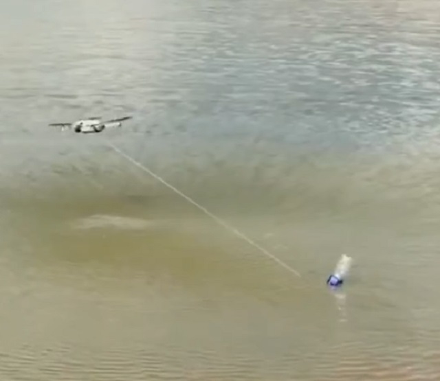 рыбалка с помощью дрона